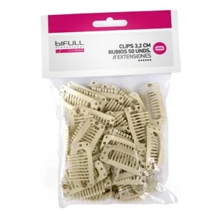 Bifull - Clips Extensiones 3.2 cm Rubios 50 Unidades Bifull - Clips Extensiones 3.2 cm Rubios 50 Unidades
