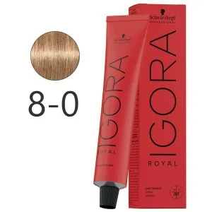 Schwarzkopf - Permanent Dye Igora Royal 8-0 Natural Light Blonde 60 ml Schwarzkopf - Permanent Dye Igora Royal 8-0 Natural Light Blonde 60 ml