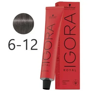 Schwarzkopf - Colorant Permanent Igora Royal 6-12 Dark Blonde Ash Smoke 60 ml Schwarzkopf - Colorant Permanent Igora Royal 6-12 Dark Blonde Ash Smoke 60 ml