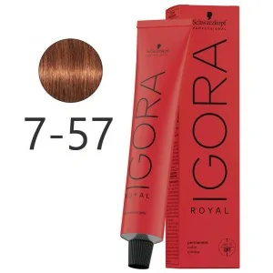 Schwarzkopf - Permanent Dye Igora Royal 7-57 Medium Blonde Golden Copper 60 ml Schwarzkopf - Permanent Dye Igora Royal 7-57 Medium Blonde Golden Copper 60 ml