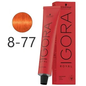 Schwarzkopf - Colorant Permanent Igora Royal 8-77 Blond Clair Cuivre Intense 60 ml Schwarzkopf - Colorant Permanent Igora Royal 8-77 Blond Clair Cuivre Intense 60 ml
