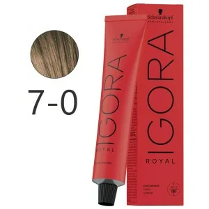 Schwarzkopf - Tinte Permanente Igora Royal 7-0 Rubio Medio Natural 60 ml Schwarzkopf - Tinte Permanente Igora Royal 7-0 Rubio Medio Natural 60 ml
