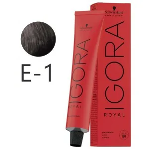 Schwarzkopf - Tinte Igora Royal E-1 Extracto Ceniza 60 ml Schwarzkopf - Tinte Igora Royal E-1 Extracto Ceniza 60 ml