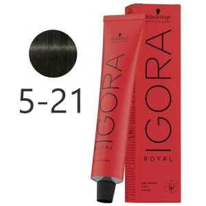 Schwarzkopf - Tinte Permanente Igora Royal 5-21 Castaño Claro Humo Ceniza 60 ml Schwarzkopf - Tinte Permanente Igora Royal 5-21 Castaño Claro Humo Ceniza 60 ml
