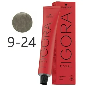 Schwarzkopf - Corante Permanente Igora Royal 9-24 Loira Muito Leve Fumaça Bege 60 ml Schwarzkopf - Corante Permanente Igora Royal 9-24 Loira Muito Leve Fumaça Bege 60 ml
