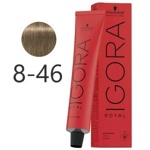 Schwarzkopf - Tintura Permanente Igora Royal 8-46 Biondo Chiaro Beige Marrone 60 ml Schwarzkopf - Tintura Permanente Igora Royal 8-46 Biondo Chiaro Beige Marrone 60 ml