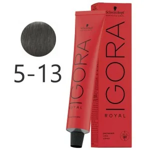Schwarzkopf - Corante Permanente Igora Royal 5-13 Castanho Leve Matt Ash 60 ml Schwarzkopf - Corante Permanente Igora Royal 5-13 Castanho Leve Matt Ash 60 ml
