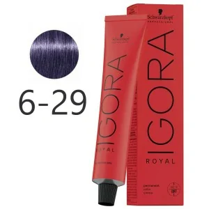 Schwarzkopf - Tinte Permanente Igora Royal 6-29 Rubio Oscuro Humo Violeta 60 ml Schwarzkopf - Tinte Permanente Igora Royal 6-29 Rubio Oscuro Humo Violeta 60 ml