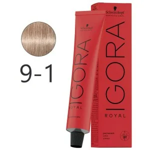 Schwarzkopf - Tinte Igora Royal 9-1 Rubio Muy Claro Ceniza 60 ml Schwarzkopf - Tinte Igora Royal 9-1 Rubio Muy Claro Ceniza 60 ml