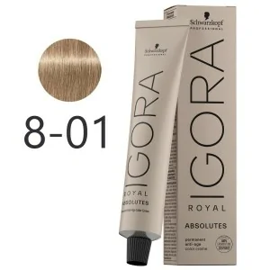 Schwarzkopf - Tinte Igora Royal Absolutes 8-01 Rubio Claro Natural Ceniza 60 ml Schwarzkopf - Tinte Igora Royal Absolutes 8-01 Rubio Claro Natural Ceniza 60 ml