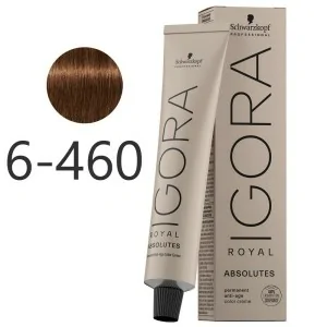 Schwarzkopf - Tinte Igora Royal Absolutes 6-460 Rubio Oscuro Beige Marrón Natural 60 ml Schwarzkopf - Tinte Igora Royal Absolutes 6-460 Rubio Oscuro Beige Marrón Natural 60 ml
