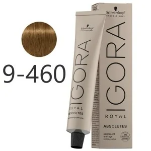 Schwarzkopf - Tinte Igora Royal Absolutes 9-460 Rubio Muy Claro Beige Marrón Natural 60 ml Schwarzkopf - Tinte Igora Royal Absolutes 9-460 Rubio Muy Claro Beige Marrón Natural 60 ml