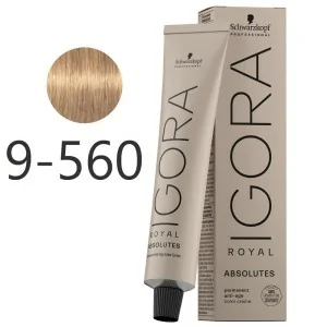 Schwarzkopf - Tinte Igora Royal Absolutes 9-560 Rubio Muy Claro Dorado Marrón Natural 60 ml Schwarzkopf - Tinte Igora Royal Absolutes 9-560 Rubio Muy Claro Dorado Marrón Natural 60 ml