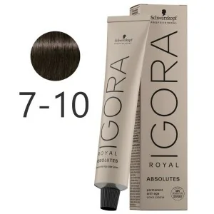 Schwarzkopf - Tinte Igora Royal Absolutes 7-10 Rubio Medio Ceniza Natural 60 ml Schwarzkopf - Tinte Igora Royal Absolutes 7-10 Rubio Medio Ceniza Natural 60 ml