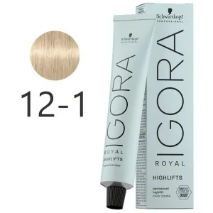 Schwarzkopf - Tinte Superaclarante Igora Royal Highlifts 12-1 Superaclarante Ceniza 60 ml Schwarzkopf - Tinte Superaclarante Igora Royal Highlifts 12-1 Superaclarante Ceniza 60 ml