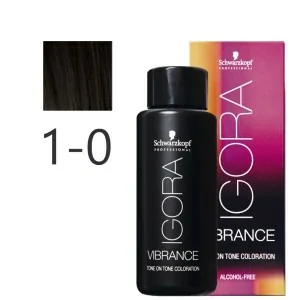 Schwarzkopf - Tonalizador Igora Vibrance 1-0 Negro Natural 60 ml Schwarzkopf - Tonalizador Igora Vibrance 1-0 Negro Natural 60 ml