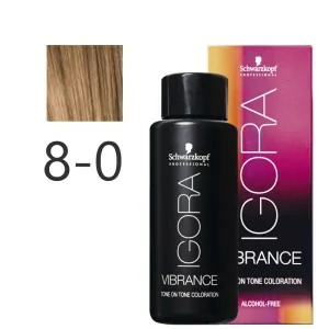 Schwarzkopf - Tonalizador Igora Vibrance 8-0 Rubio Claro Natural 60 ml Schwarzkopf - Tonalizador Igora Vibrance 8-0 Rubio Claro Natural 60 ml