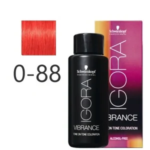 Schwarzkopf - Tonalizador Igora Vibrance 0-88 Concentrado Rojo 60 ml Schwarzkopf - Tonalizador Igora Vibrance 0-88 Concentrado Rojo 60 ml