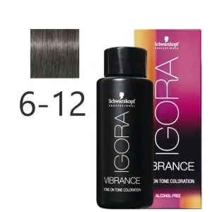 Schwarzkopf - Tonalizador Igora Vibrance 6-12 Rubio Oscuro Ceniza Plus 60 ml Schwarzkopf - Tonalizador Igora Vibrance 6-12 Rubio Oscuro Ceniza Plus 60 ml