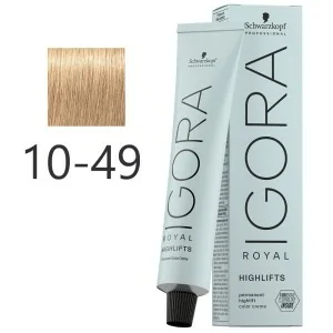 Schwarzkopf - Igora Royal Highlifts 10-49 Platinum Blonde Beige Violet 60 ml Schwarzkopf - Igora Royal Highlifts 10-49 Platinum Blonde Beige Violet 60 ml