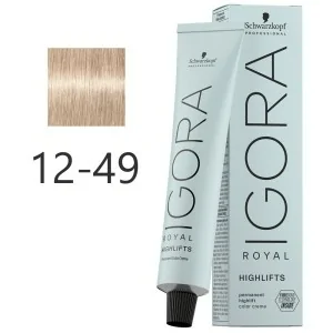 Schwarzkopf - Tinte Superaclarante Igora Royal Highlifts 12-49 Beige Violeta 60 ml Schwarzkopf - Tinte Superaclarante Igora Royal Highlifts 12-49 Beige Violeta 60 ml