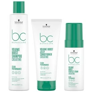Schwarzkopf - Pack BC Bonacure Clean Volume Boost Champú 250 ml + Acondicionador 200 ml + Espuma Antiestática Perfecta 150 ml Schwarzkopf - Pack BC Bonacure Clean Volume Boost Champú 250 ml + Acondicionador 200 ml + Espuma Antiestática Perfecta 150 ml