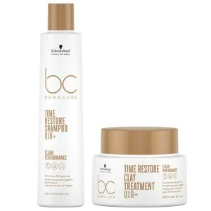 Schwarzkopf - Pack BC Bonacure Clean Time Restore Q10+ Champú 250 ml + Tratamiento de Arcilla 200 ml Schwarzkopf - Pack BC Bonacure Clean Time Restore Q10+ Champú 250 ml + Tratamiento de Arcilla 200 ml