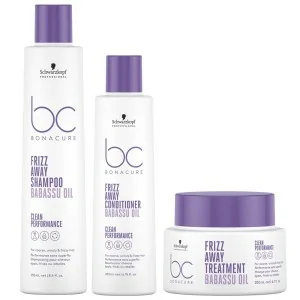 Schwarzkopf - Pack BC Bonacure Clean Frizz Away Shampoo 250 ml + Conditioner 200 ml + Treatment 200 ml Schwarzkopf - Pack BC Bonacure Clean Frizz Away Shampoo 250 ml + Conditioner 200 ml + Treatment 200 ml