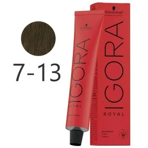 Schwarzkopf - Permanent Dye Igora Royal 7-13 Mittelblond Ash Matt 60 ml Schwarzkopf - Permanent Dye Igora Royal 7-13 Mittelblond Ash Matt 60 ml