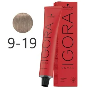 Schwarzkopf - Tinte Permanente Igora Royal 9-19 Rubio Muy Claro Ceniza Violeta 60 ml Schwarzkopf - Tinte Permanente Igora Royal 9-19 Rubio Muy Claro Ceniza Violeta 60 ml