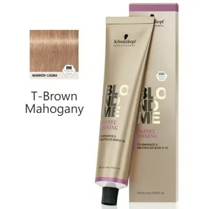 Schwarzkopf - Crema Matizadora Pastel BlondMe T-Brown Mahogany 60 ml Schwarzkopf - Crema Matizadora Pastel BlondMe T-Brown Mahogany 60 ml