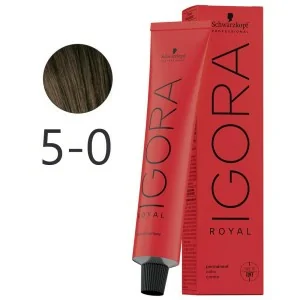 Schwarzkopf - Tinte Permanente Igora Royal 5-0 Castaño Claro Natural 60 ml Schwarzkopf - Tinte Permanente Igora Royal 5-0 Castaño Claro Natural 60 ml